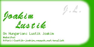 joakim lustik business card